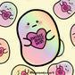 Holographic Invisible illness bean sticker- 5cm gloss sticker- chronic illness awareness- lupus/endometriosis/IBD/IBS/IC/Mental illness