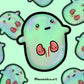 Holographic Kidney condition bean sticker- 5cm rainbow gloss sticker- chronic illness awareness- kidney disease