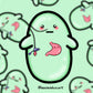 NG/NJ tube bean sticker- 5cm gloss sticker- stomach problems/ gastroparesis- feeding tube awareness