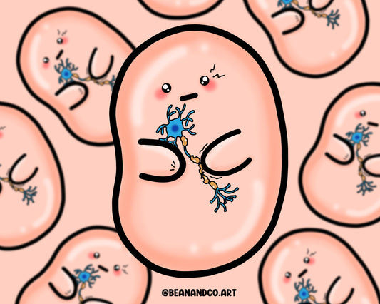 Multiple sclerosis awareness bean sticker- 5cm gloss sticker- MS awareness
